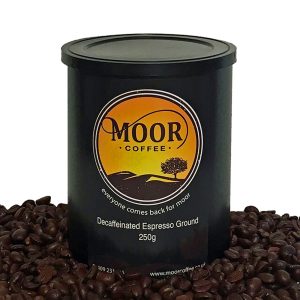 Moor Coffee Decaf Espresso Grind Tins